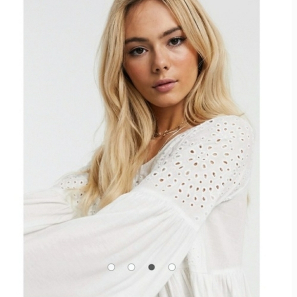 FREE People Sea Of Love eyelet tunic top sz. XS - Picture 6 of 13